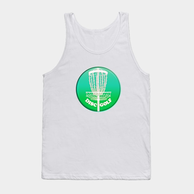 Disc Golf Green Frisbee Tank Top by mailboxdisco